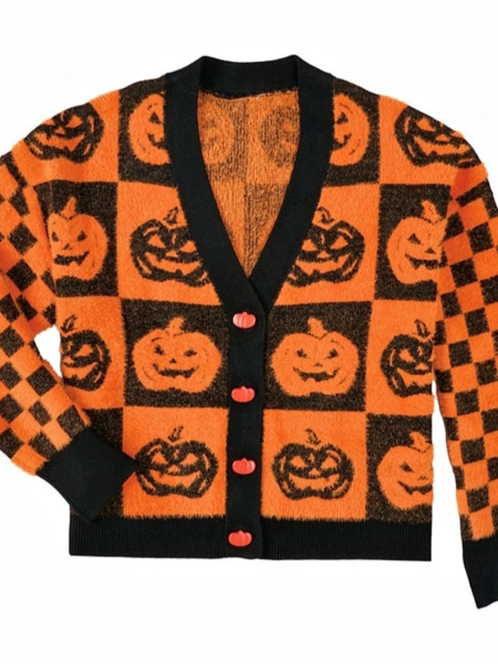 Viral Aldi Women’s Serra Orange Halloween Cardigan Small Sold Out